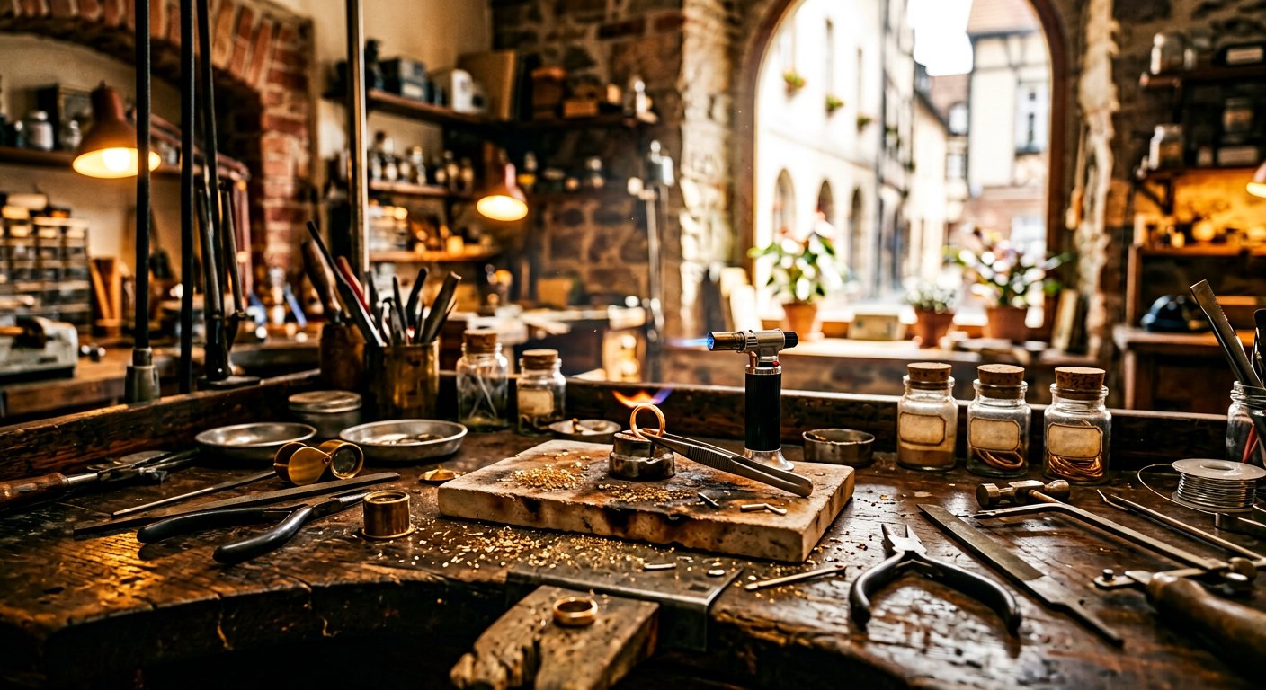 Master jeweller working in the Trend Trading London atelier